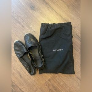Saint Laurent
embossed-logo leather espadrilles size 38